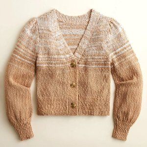 J.Crew Reversible Space-Dyed Cardigan Sweater S
